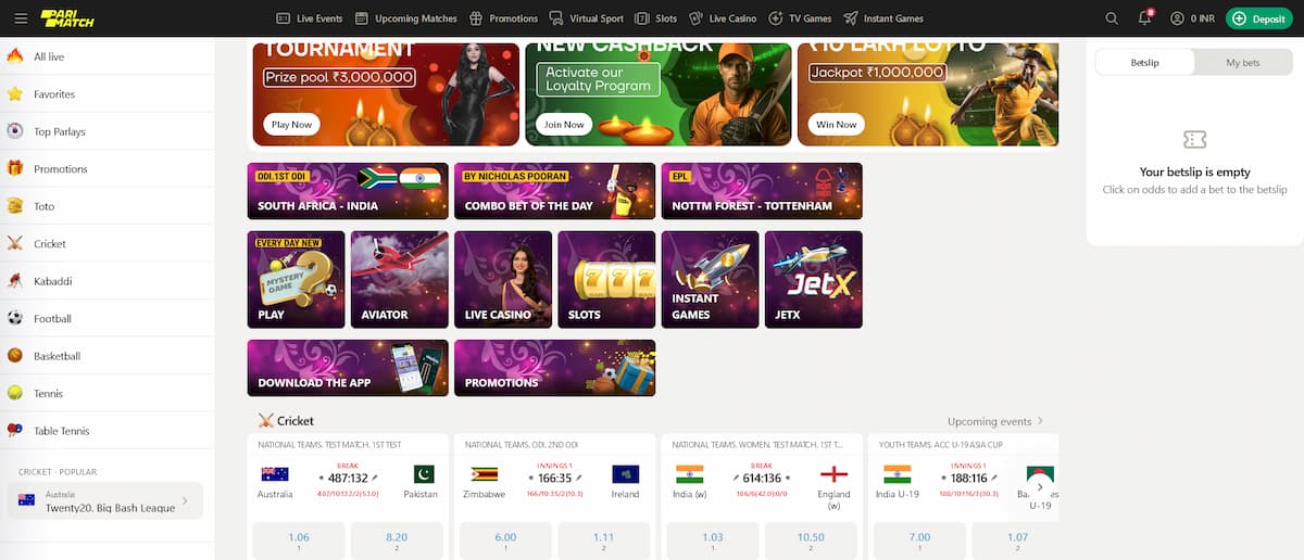 parimatch casino ui