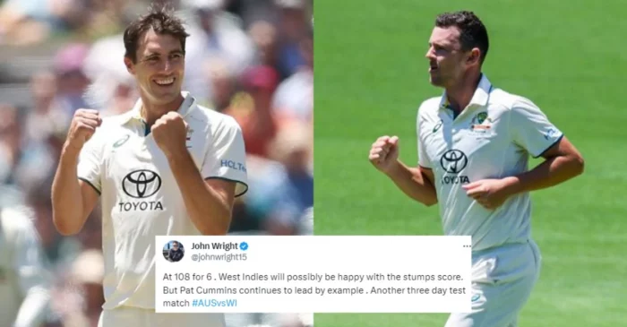 Twitter reactions: Pat Cummins, Josh Hazlewood shine as Australia take control on Day 1 of the Adelaide Test against West Indies