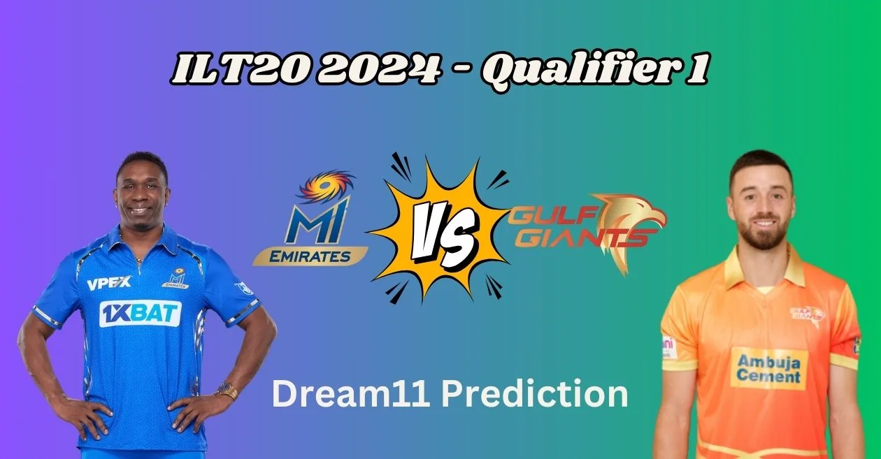 EMI vs GUL, ILT20 UAE 2024, Qualifier 1: Match Prediction, Dream11 Team, Fantasy Tips & Pitch Report | MI Emirates vs Gulf Giants