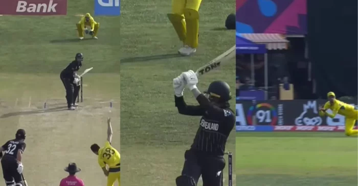 World Cup 2023 [WATCH]: Mitchell Starc plucks a blinder to dismiss Devon Conway during AUS vs NZ match