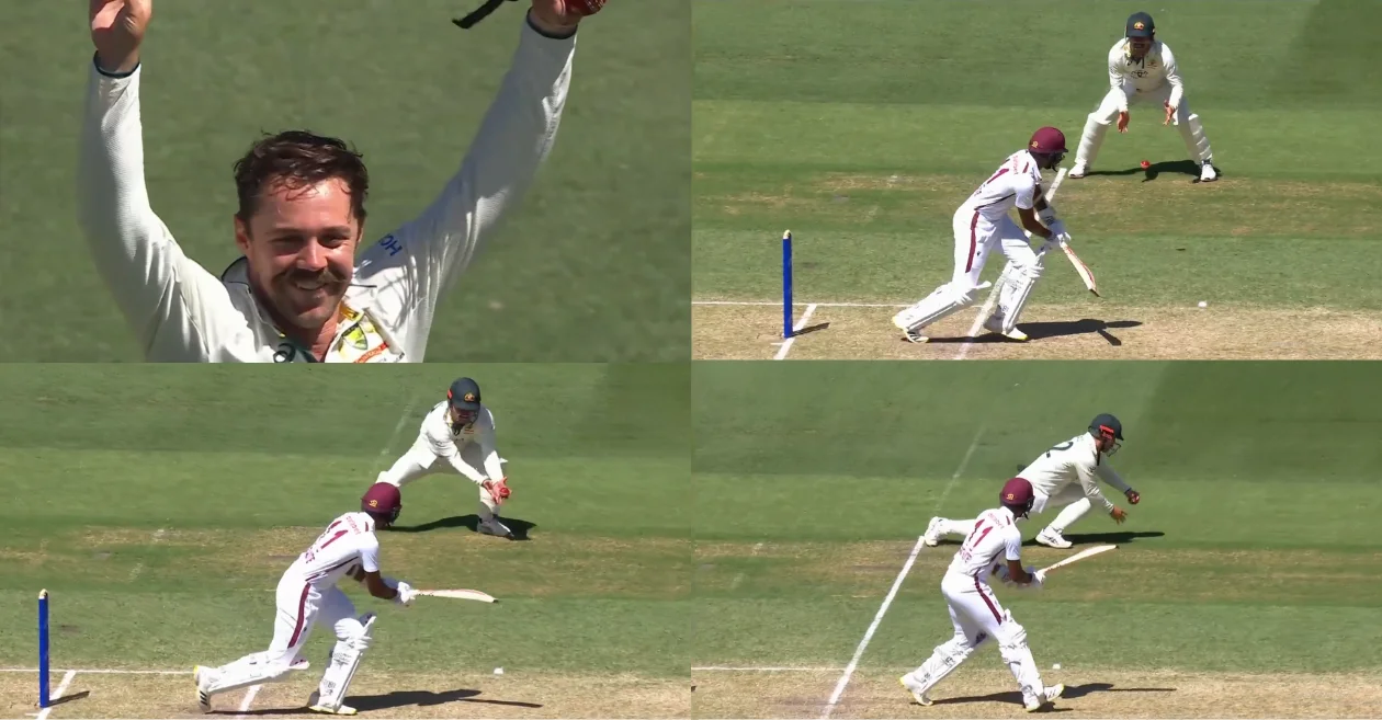 AUS vs WI [WATCH]: Travis Head’s brilliant reflex catch removes Kraigg Brathwaite on Day 2 of Adelaide Test